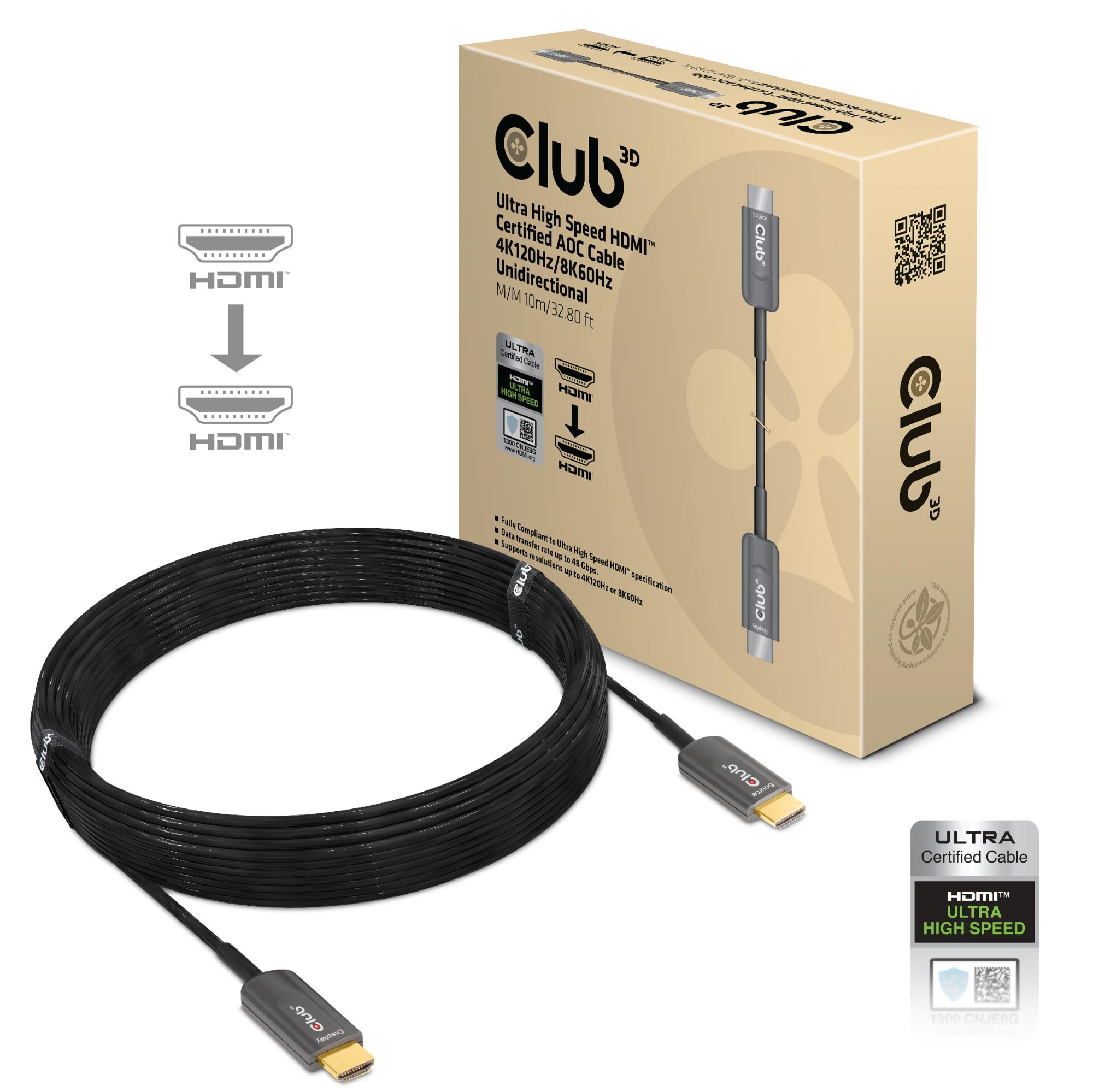 Club3D CAC-1376 HDMI laidas 10m didelės spartos