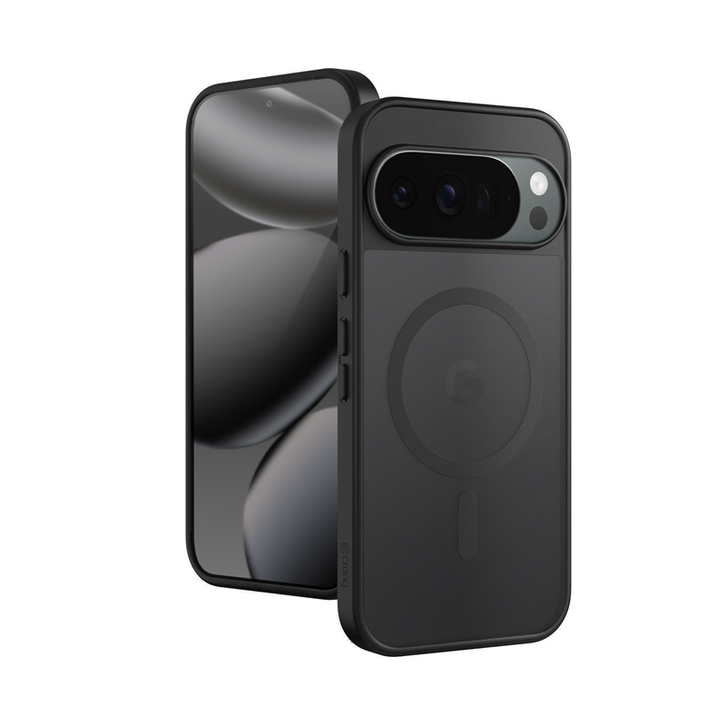 Crong Hybrid Matte Magnetic - MagSafe dėklas Google Pixel 10 Pro XL (juodas)