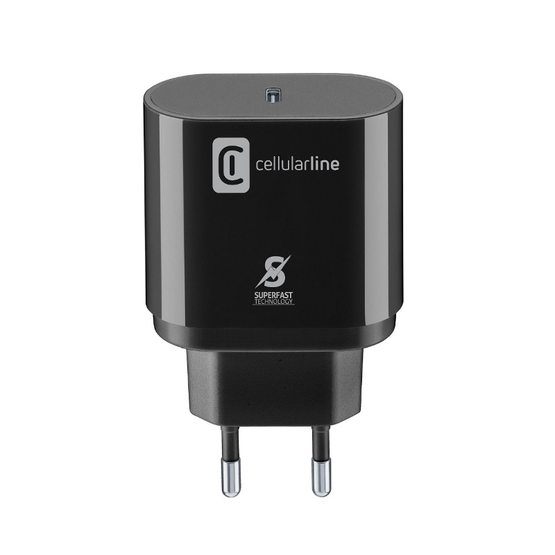 Cellularline - USB-C Super Fast įkroviklis 25W (Designed Samsung) (juodas)