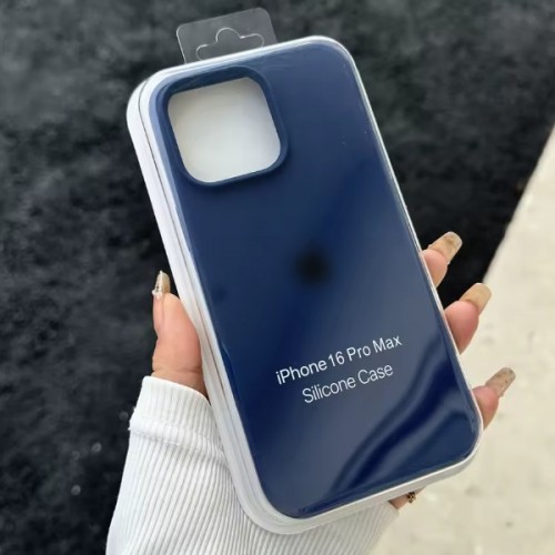 Dėklas "Silicone Plastic Pack" skirtas Apple iPhone 12 Pro Max tamsiai mėlynas (su įpakavimu)