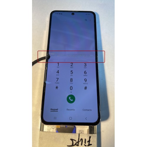 LCD ekranas suderinamas su Samsung F731 Z Flip5 su rėmeliu / Lavender / (7/10 išardytas) (su defektais 7)