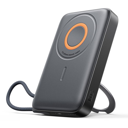 Išorinė baterija Joyroom "JR-PBM02 3in1" juoda 10000mAh (Belaidis įkrovimas 15W)