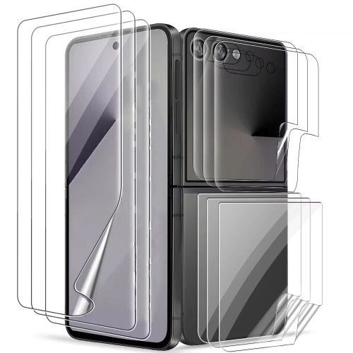 Apsauginis stikliukas "Flexible Clear HD" rinkinys 2in1 skirtas Samsung F731 Z Flip5 (Bulk)
