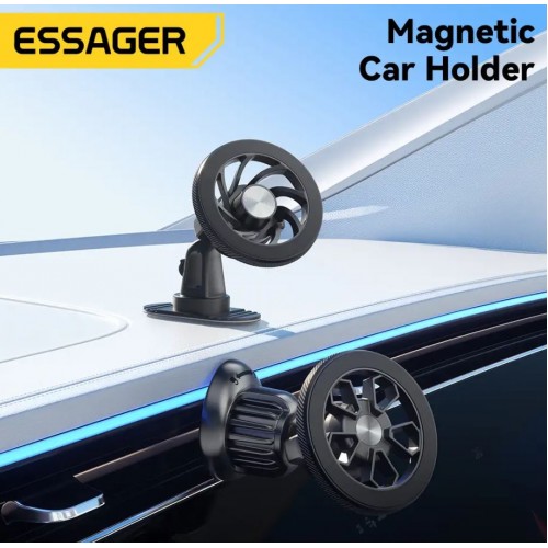 Automobilinis laikiklis Essager "Spiral" juodas (magnetinis / oro grotelės)