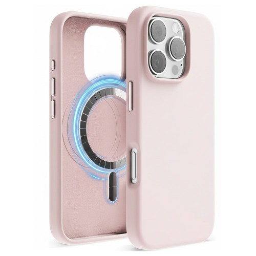 Dėklas "TM MagSafe Silicone" iPhone 13 Pro Max / Rožinis smėlis /