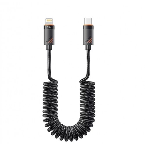 USB Laidas Essager "Chuan4" juodas 29W "Type-C / Lightning" 120cm