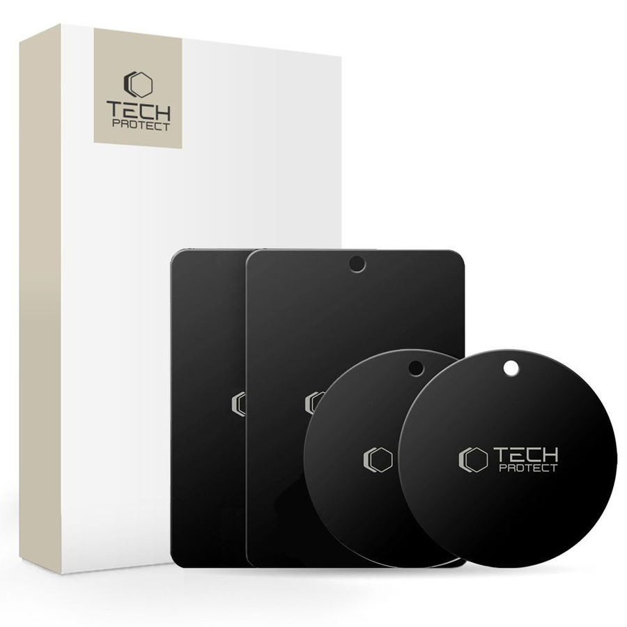 TECH-PROTECT METALPLATE MAGNETIC CAR MOUNT 4-PACK JUODAS