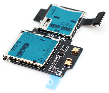 Lanksčioji jungtis Samsung i9500/i9505 S4 SIM ir microSD kortelei ORG