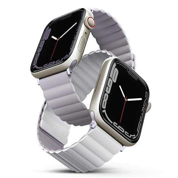 Uniq Revix dirželis Apple Watch 1/2/3/4/5/6/7/8/SE/SE2/Ultra 42/44/45/49mm - alyvinė-baltas