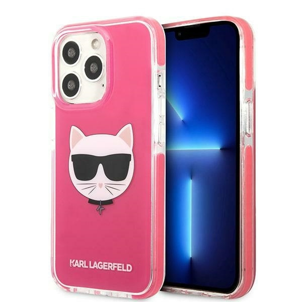 KARL LAGERFELD KLHCP13XTPECPI IPHONE 13 PRO MAX 6.7 "DĖKLAS FUCHSIA/FUSCHIA CHOUPETTE HEAD
