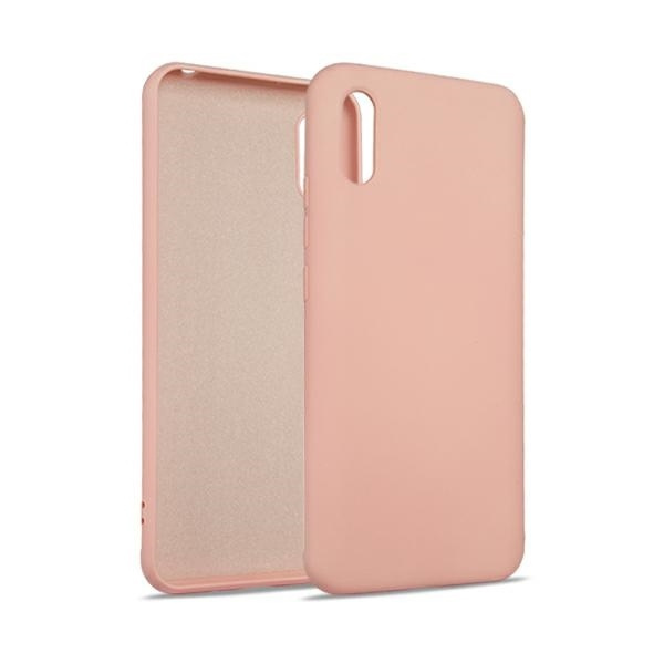 Beline silikoninis dėklas iPhone 13 / 14 6.1" rožinis auksinis