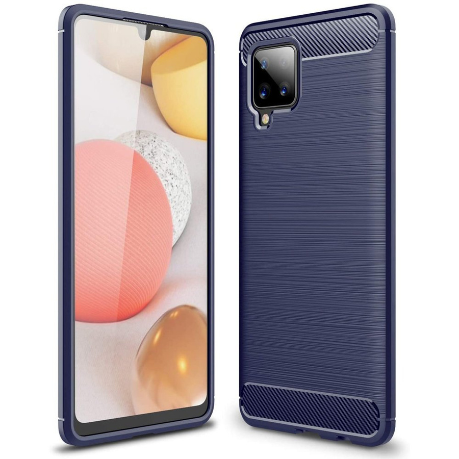 CARBON dėklas FLEXIBLE COVER TPU dėklas SAMSUNG GALAXY A42 5G mėlynas