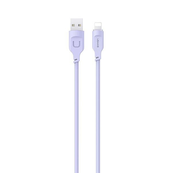 USAMS Laidas lightning 2,4A 1,2m Fast Charging Lithe Series violetinis SJ565USB03 (US-SJ565)