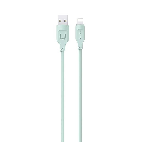 USAMS Laidas lightning 2,4A 1,2m Fast Charging Lithe Series žalias SJ565USB04 (US-SJ565)
