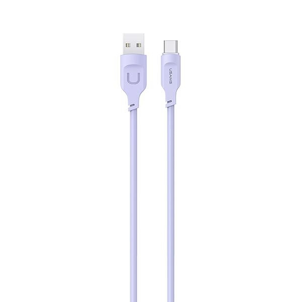 USAMS Laidas USB-C 6A 1,2m Port Display Fast Charging Lithe Series violetinis SJ568USB03 (US-SJ568)