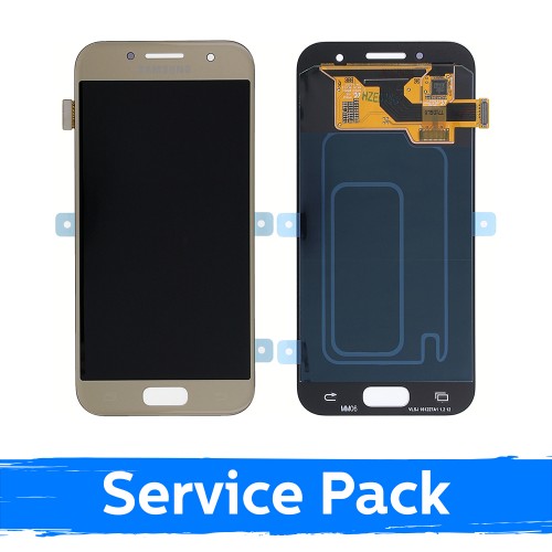 Ekranas skirtas Samsung A320 2017 A3 auksinis (Service Pack)