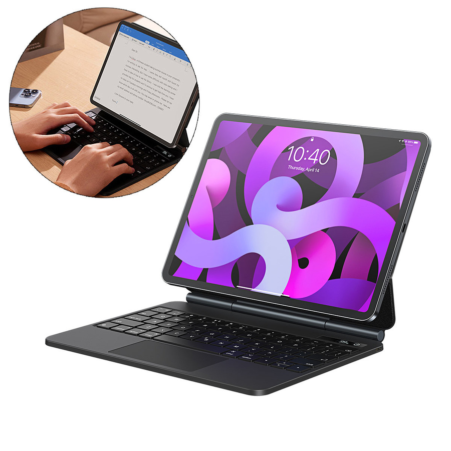 BASEUS BRILLIANCE MAGNETIC DĖKLAS WIRELESS KEYBOARD WITH DISPLAY IPAD PRO 11'' (2018/2020/2021) / IPAD AIR 4 10.9'' / IPAD AIR 5 10.9'' / IPAD 10 10.9'' (2022) PILKAS