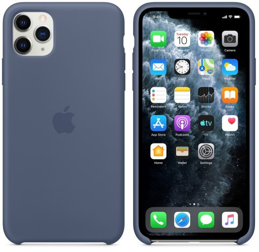 APPLE SILIKONINIS DĖKLAS IPHONE 11 PRO MAX MX032ZM/A ALIASKOS MĖLYNAS ORIGINALI PLOMBA