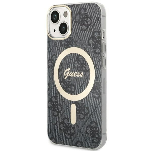 Guess GUHMP14MH4STK iPhone 14 Plus/ 15 Plus 6.7" juodas/juodas hardcase 4G MagSafe