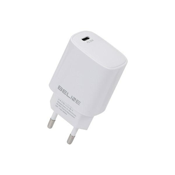 Beline Tinklo įkroviklis 1x USB-C 20W balta (tik galvutė) PD 3.0 BLNCW20