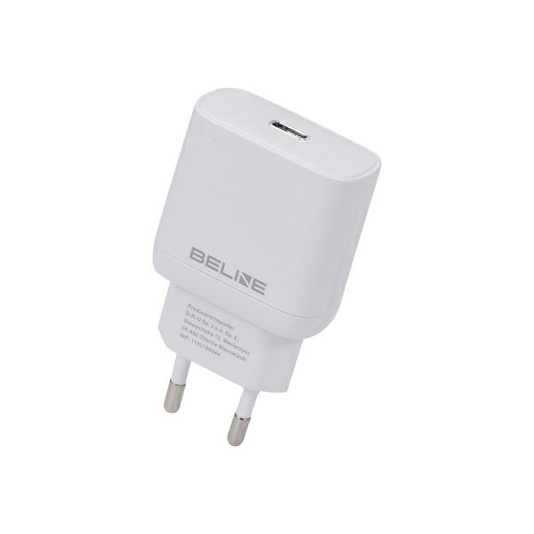 Beline Tinklo įkroviklis 1x USB-C 25W balta (tik galvutė) PD 3.0 BLNCW25 GaN