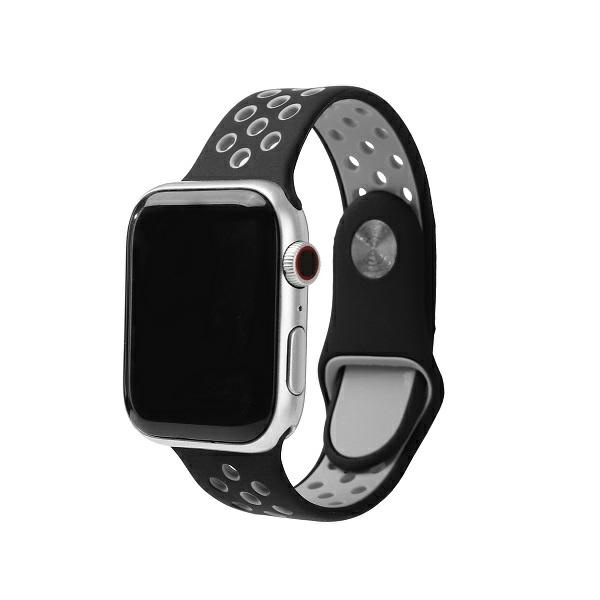 Beline Dirželis Apple Watch Sport Silicone 38/40/41mm juodas/pilkas