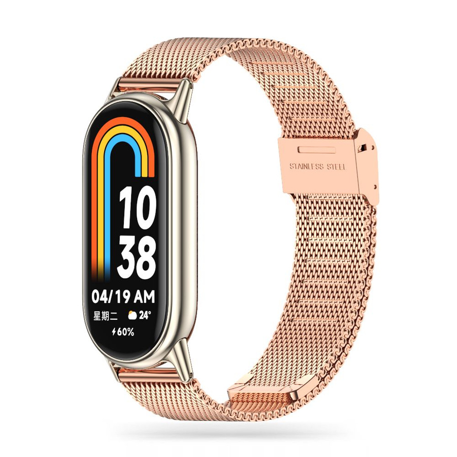 TECH-PROTECT MILANESEBAND XIAOMI SMART BAND 8 / 9 / NFC ROŽINIS AUKSINIS