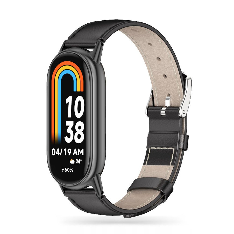 TECH-PROTECT LEATHERFIT XIAOMI SMART BAND 8 / 9 / NFC JUODAS