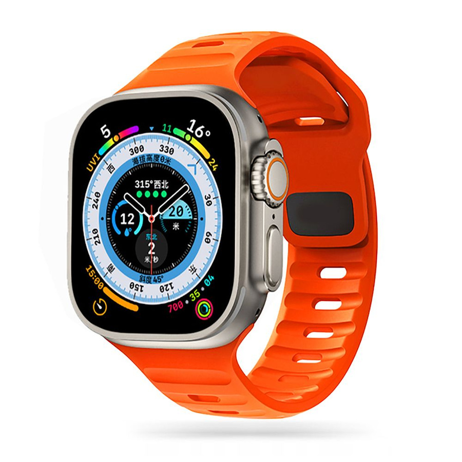 TECH-PROTECT ICONBAND LINE APPLE WATCH 4 / 5 / 6 / 7 / 8 / 9 / SE / ULTRA 1 / 2  (42 / 44 / 45 / 49 MM) ORANŽINIS