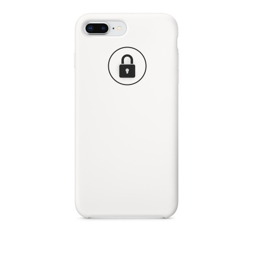 Dėklas "Silicone Case" skirtas iPhone 7 Plus (8 Plus) / White / su įpakavimu