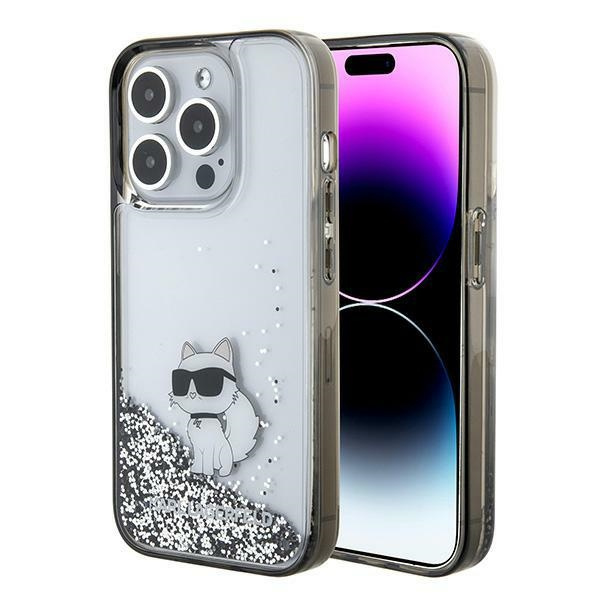 KARL LAGERFELD KLHCP15LLKCNSK IPHONE 15 PRO 6.1 "SKAIDRUS HARDCASE LIQUID GLITTER CHUPETTE