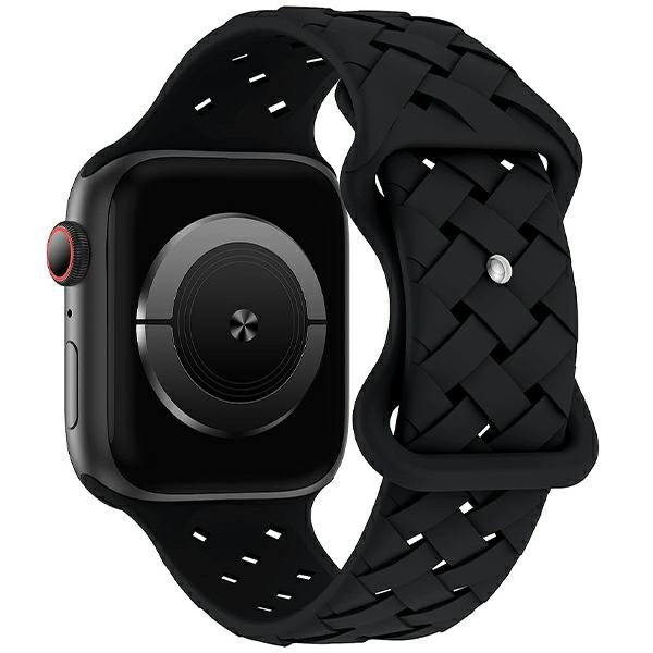 Beline Dirželis Apple Watch Silicone Woven 42/44/45/49mm juodas