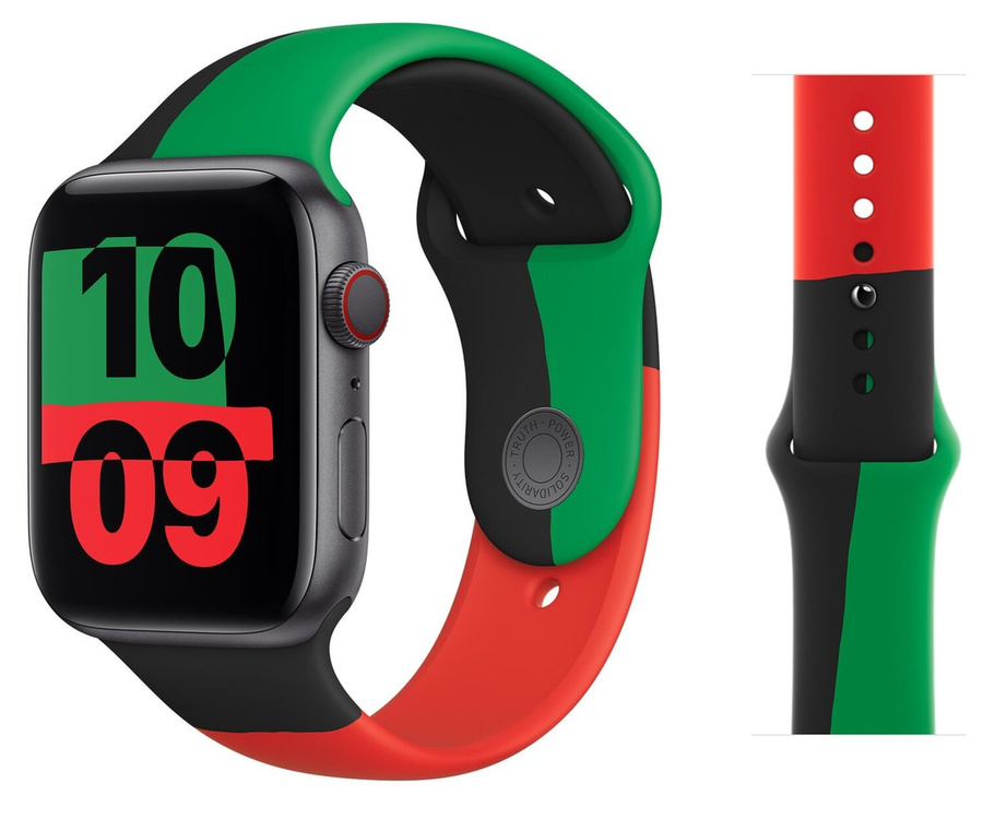 APPLE DIRŽELIS MJ4V3ZM/A SILICONE APPLE WATCH DIRŽELIS 40MM/41MM S/M JUODAS UNITY SERVICE PACK