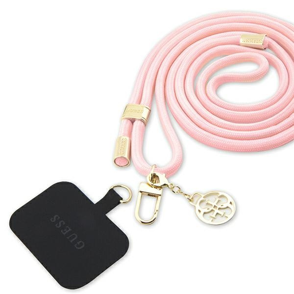Guess GUOUCNMG4EP Universal CBDY Cord dirželis rožinis/rožinis Nylon 4G Metal Charm