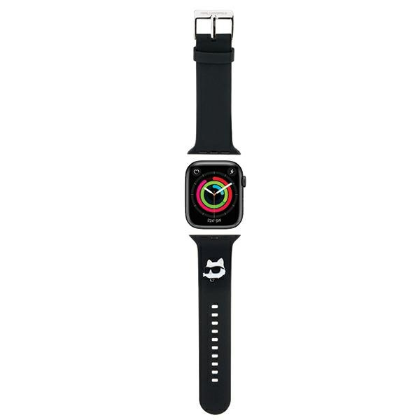 Karl Lagerfeld 3D Rubber Choupette Head Dirželis for Apple Watch 42/44/45/49mm - Juodas