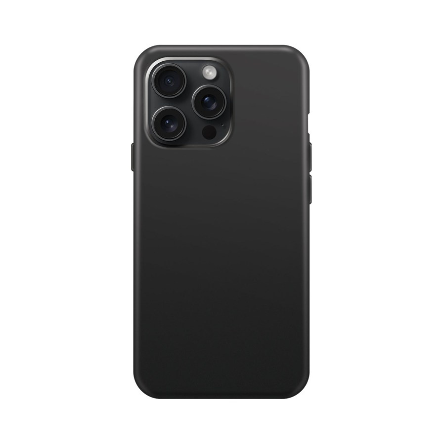 XQISIT NP SILIKONINIS DĖKLAS ANTI BAC, RECYCLED SKIRTAS IPHONE 15 PRO MAX JUODAS