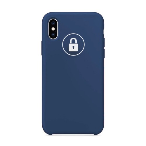 Dėklas "Silicone Case" skirtas iPhone X / Blue Cobalt / su įpakavimu