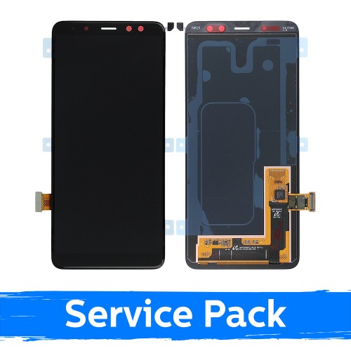 Ekranas skirtas Samsung A530 2018 A8 juodas (Service Pack)