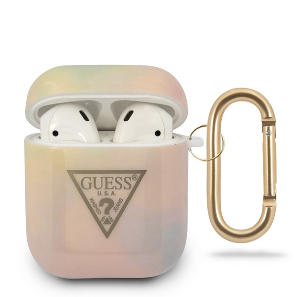 Guess GUACA2TPUMCGG01 AirPods 1/2 dėklas rožinis Tie & Dye Collection