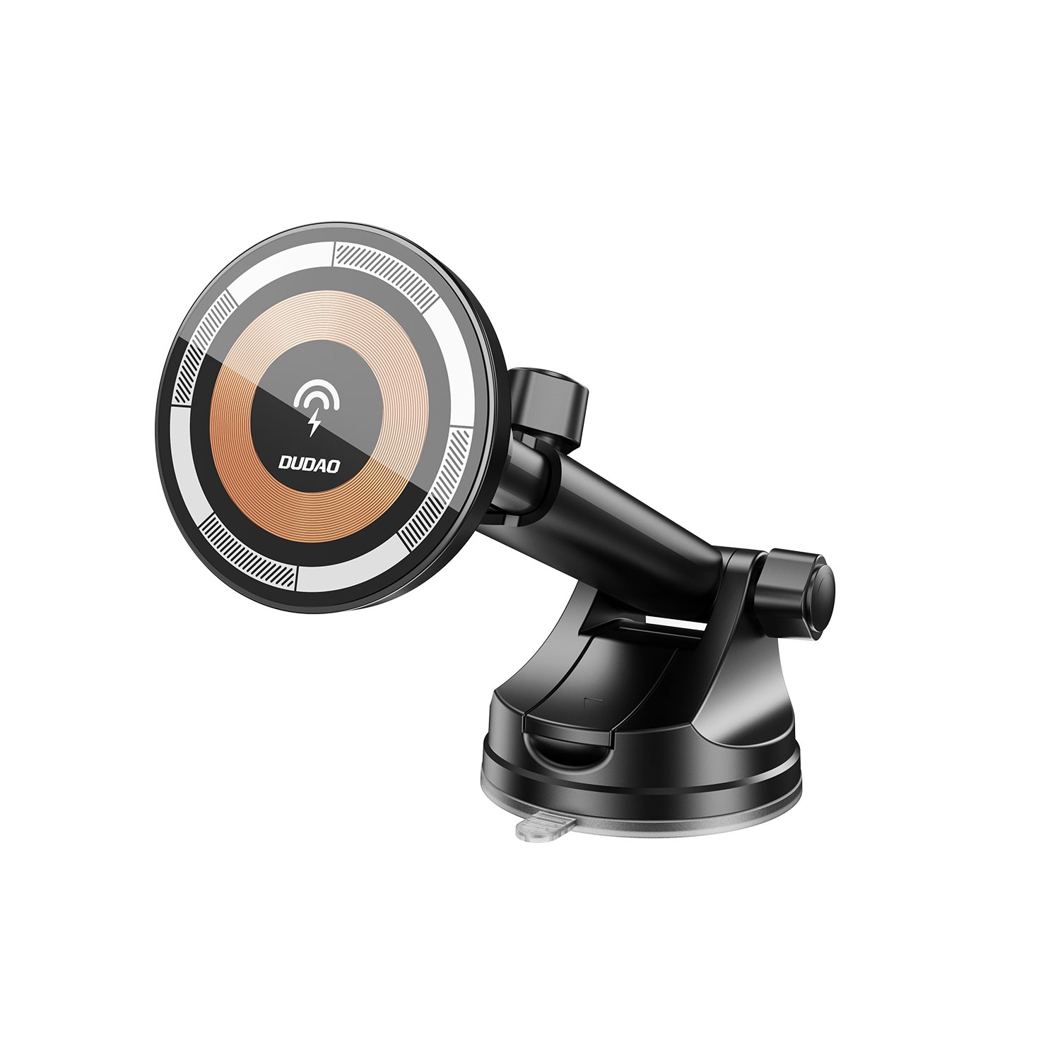 Belaidis automobilinis įkroviklis-laikiklis Dudao (F12MAX+) Magnetic (MagSafe 15W) juodas