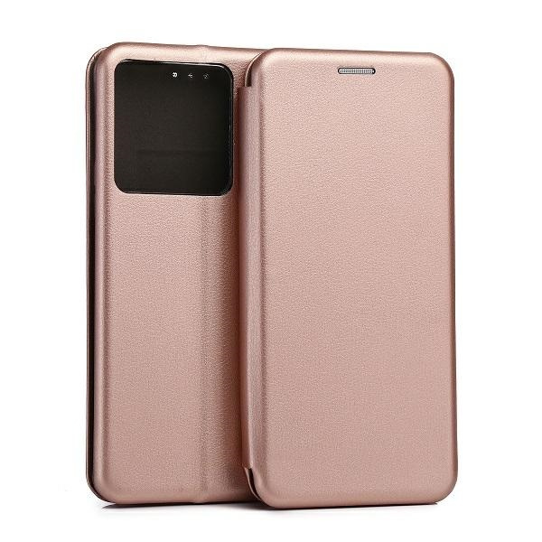 Beline Knygutės tipo dėklas Xiaomi Redmi Note 13 Pro 5G rožinis-auksinis