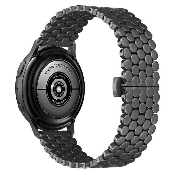 Beline dirželis Watch 22mm Metal Honeycomb juodas box