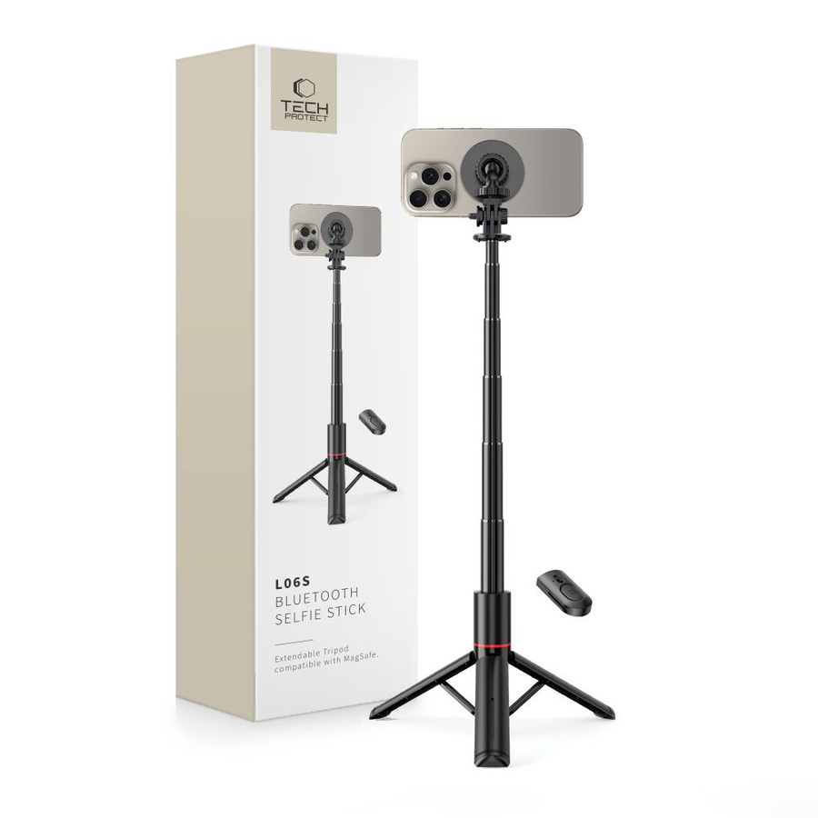 TECH-PROTECT L06S MAGSAFE BLUETOOTH ASMENUKIŲ LAZDA SU TRIKOJU JUODAS