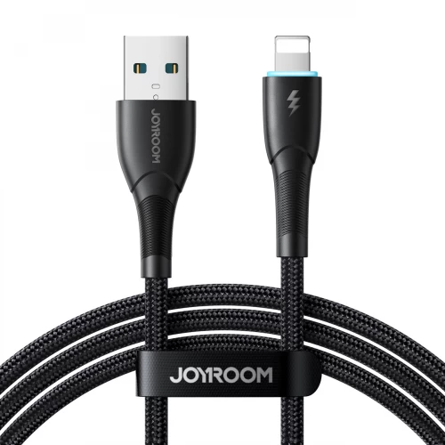 USB Laidas Joyroom "SA32-AL3" Juodas "Lightning" 100cm (iki 3A)