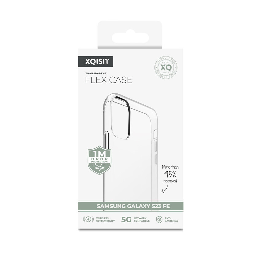 XQISIT NP Flex Dėklas Anti Bac, RECYCLED skirtas Galaxy S23 FE skaidrus