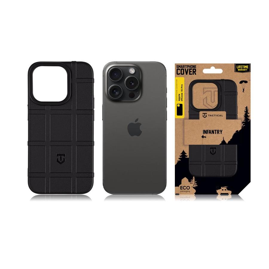 Tactical Infantry Dėklas for Apple iPhone 15 Pro Juodas