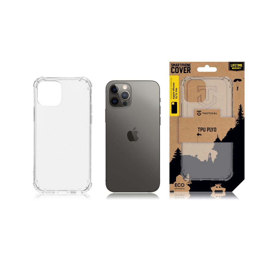 Tactical TPU Plyo Dėklas skirta Apple iPhone 12/12 Pro Skaidrus