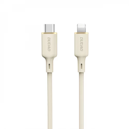 USB laidas Dudao "L7SCC" smėlio "Type-C / Lightning" 100cm