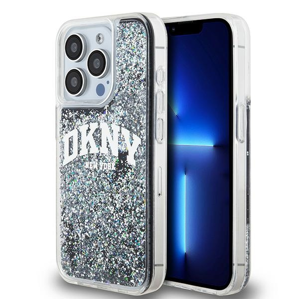 DKNY DKHCP15LLBNAEK iPhone 15 Pro6.1" juodas dėklas Liquid Glitter Big Logo