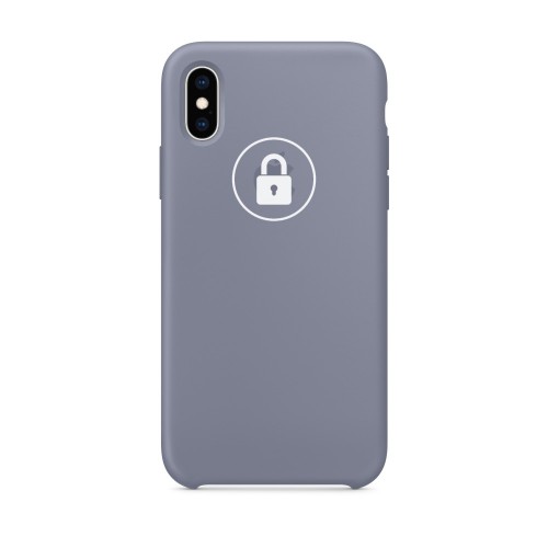 Dėklas "Silicone Case" skirtas iPhone X (XS) / Levander Gray / su įpakavimu